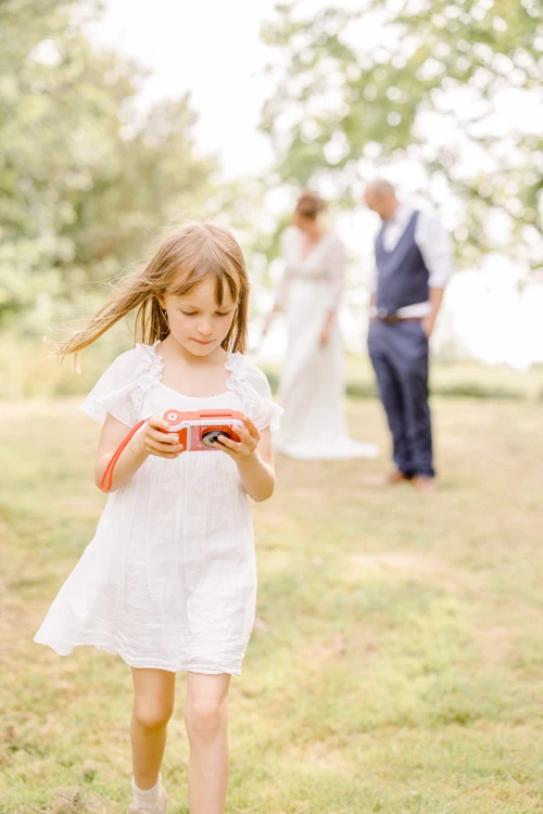 robe blanc bonheur rose enfant
